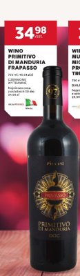 Wino Primitivo di Manduria Frapasso czerwone wytrawne promocja w Stokrotka