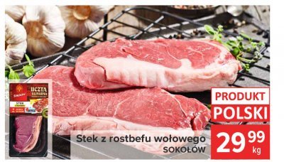 Stek z rostbefu wołowego Sokołów uczta qulinarna promocja