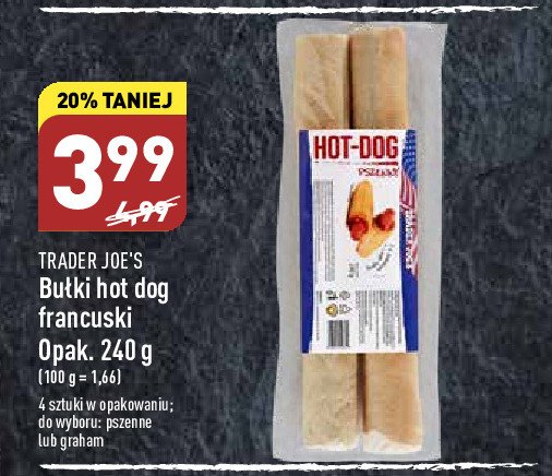 Bułki hot-dog pszenne Trader joe's promocje