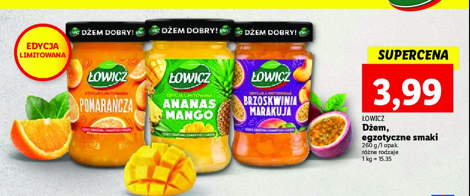 Dżem ananas i mango Łowicz promocja