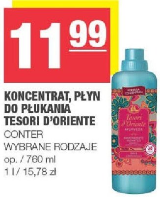 Koncentrat, płyn do płukania Tesori d'Oriente Conter promocja w SPAR