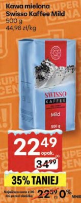 Kawa mielona Swisso Kaffee Mild promocja w Delikatesy Centrum