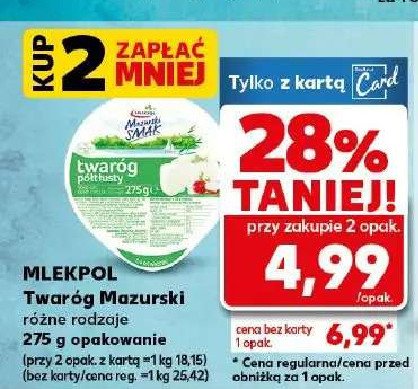 Twaróg półtłusty Mlekpol mazurski smak promocja
