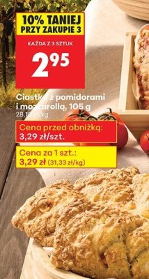 Ciastko z pomidorami i mozarellą promocja w Biedronka
