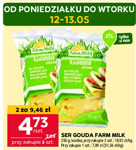 Ser gouda Farm milk promocja