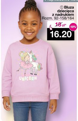 Bluza dziecięca z nadrukiem promocja w Woolworth