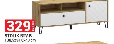 Stolik RTV B 138,5x54,6x40 cm promocja w Merkury Market
