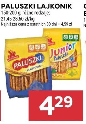 Paluszki różne rodzaje promocja w Stokrotka