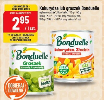 Kukurydza Bonduelle złocista promocja w POLOmarket