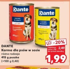Karma dla ps贸w wo艂owina Dante promocja