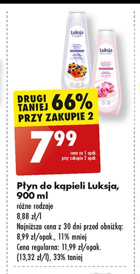 Płyn do kąpieli róża i proteiny mleka Luksja creamy & soft promocja