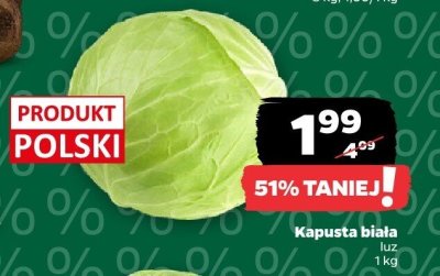 Kapusta biała luz promocja w Netto