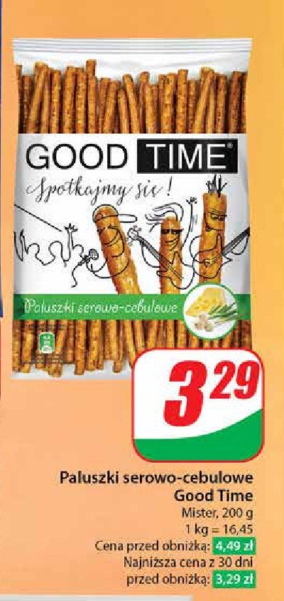 Paluszki serowo-cebulowe GOOD TIME promocja w Dino