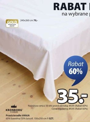 Prześcieradło VANJA promocja w Jysk