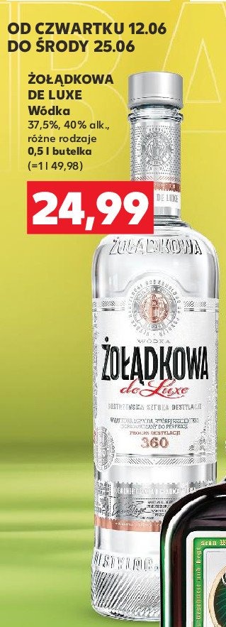 Wódka Żołądkowa gorzka de luxe promocja w Kaufland