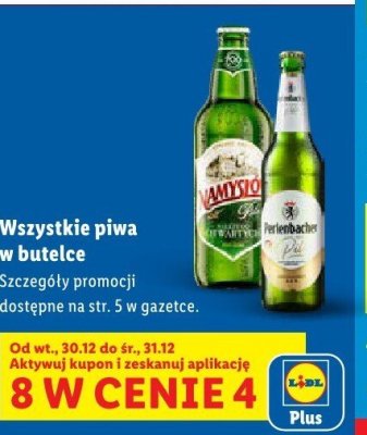 Piwo w butelce wszystkie rodzaje 8 w cenie 4 promocja w Lidl