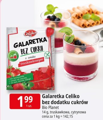 Galaretka Celiko bez dodatku cukrów Bio Planet promocja w Leclerc