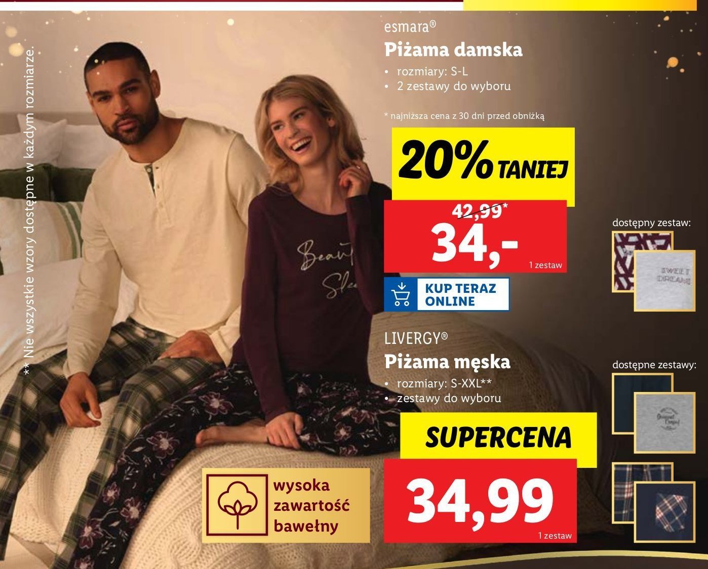 Piżama męska s-xxl Esmara promocja w Lidl