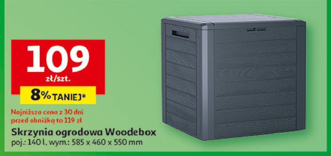 Skrzynia ogrodowa woodebox 140 l promocja