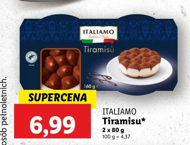 Deser tiramisu Italiamo promocja