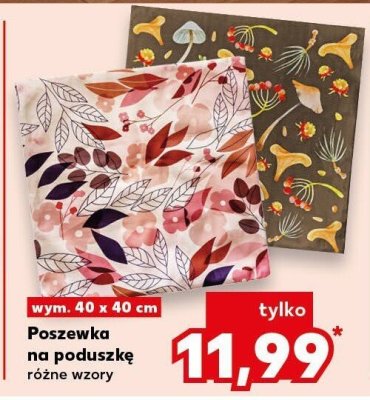 Poszewka na poduszkę 40 x 40 cm, różne wzory promocja w Kaufland