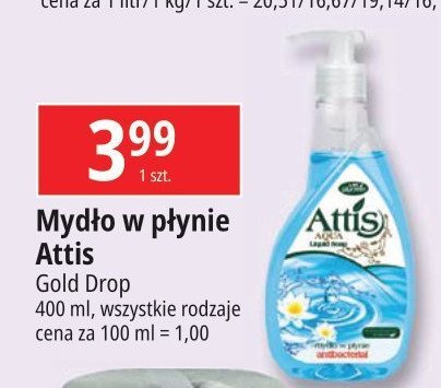 Myd艂o w p艂ynie aqua Gold drop attis promocja