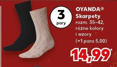 Skarpety OYANDA 3 pary promocja w Kaufland