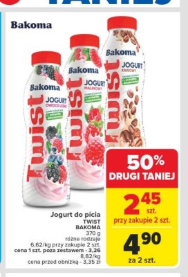 Jogurt malinowy Bakoma twist promocja