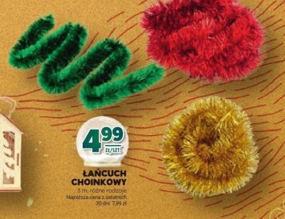 Łańcuch choinkowy 5 m różne rodzaje promocja w Stokrotka