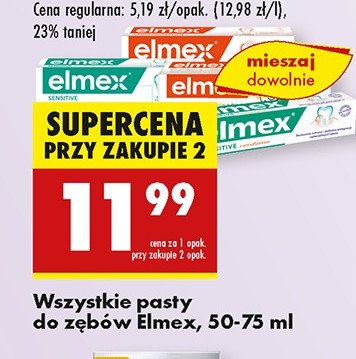 Pasta do zębów junior Elmex promocja w Biedronka