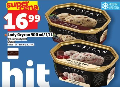 Lody Grycan 900 ml / 1,1 l promocja w TOPAZ