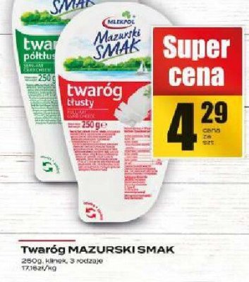 Twaróg MAZURSKI SMAK promocja w Supeco