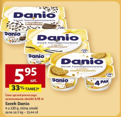 Serek Danio 4 x 130 g, różne smaki promocja w Auchan