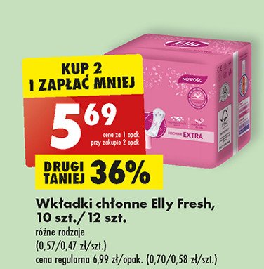 Wkładki higieniczne ultra mini Elly fresh promocja