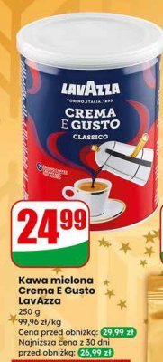 Kawa mielona Crema E Gusto  promocja w Dino