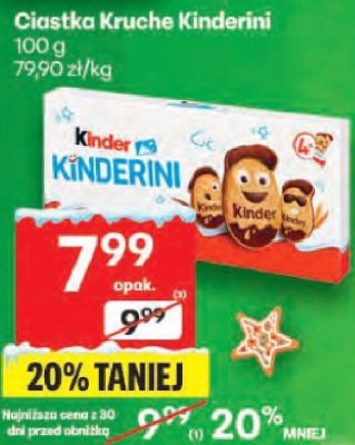 Ciastka Kruche Kinderini promocja w Delikatesy Centrum