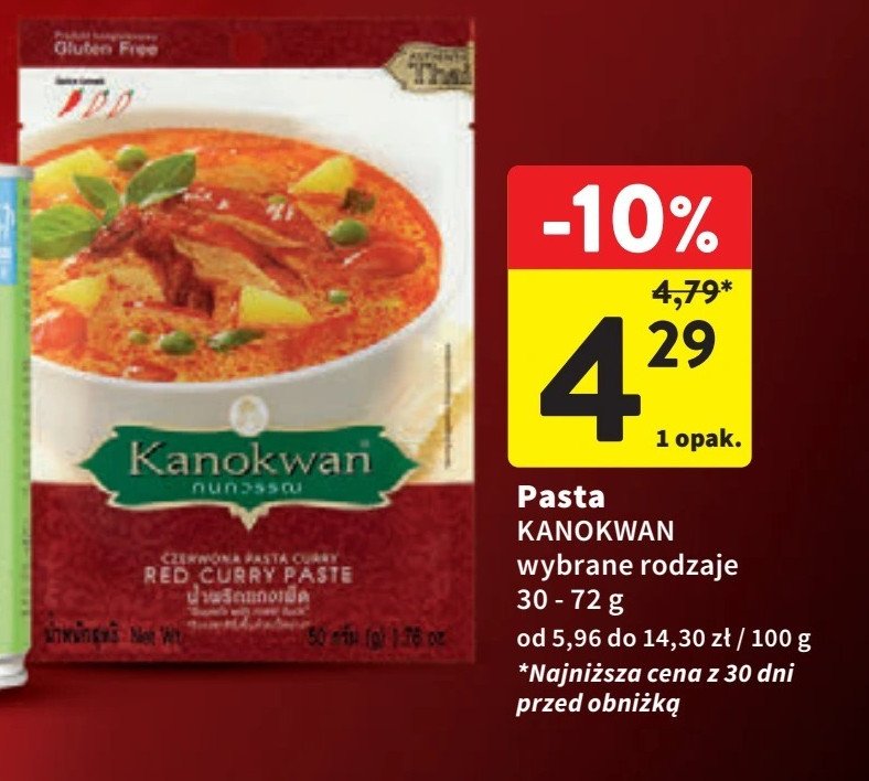 Pasta red curry Kanokwan promocja w Intermarche