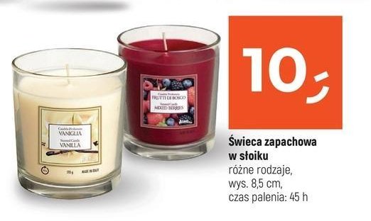 Świeca zapachowa w szkle 45 h vanilla promocja