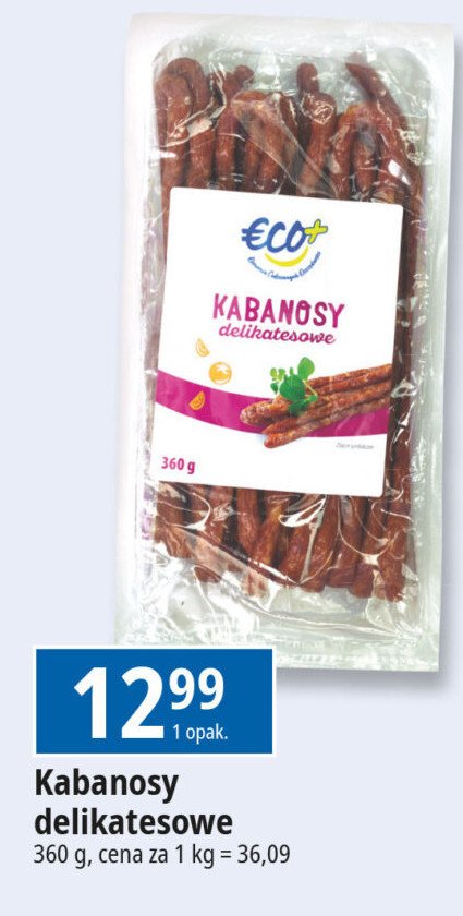 Kabanosy delikatesowe Eco+ promocja w Leclerc