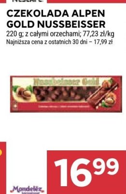 Czekolada Alpen Gold Nussbeisser promocja w Stokrotka