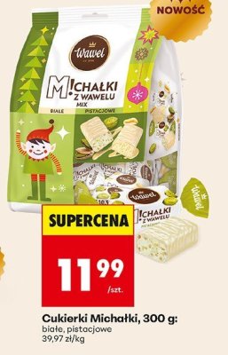 Cukierki Michałki białe, pistacjowe promocja w Biedronka
