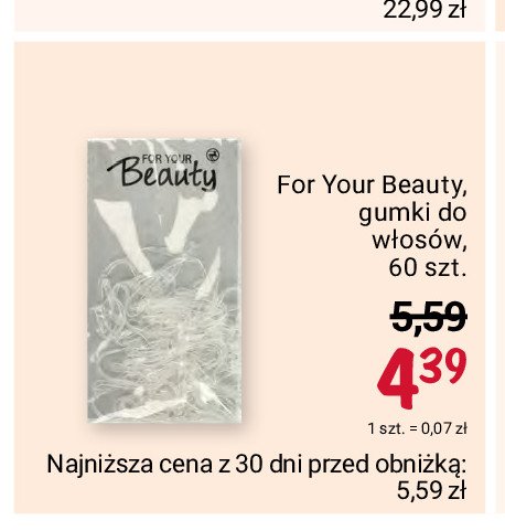 Gumka do włosów elastyczne For your beauty promocja
