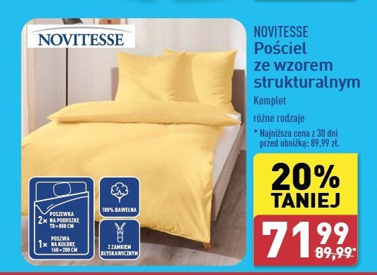 Pościel ze wzorem strukturalnym 160 x 200 cm Novitesse promocja