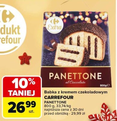 Babka z kremem czekoladowym CARREFOUR PANETTONE 800g promocja w Carrefour