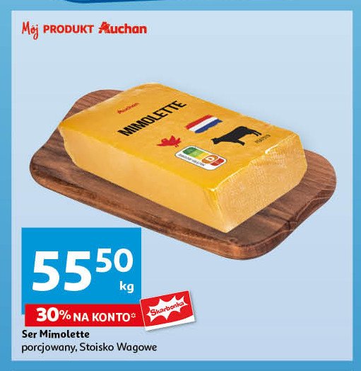 Ser mimolette Auchan różnorodne (logo czerwone) promocja