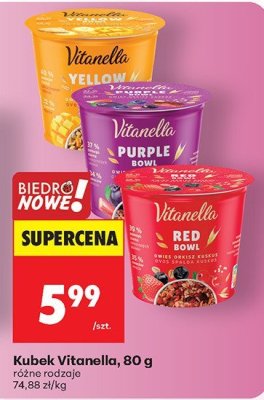Kubek Vitanella, 80 g promocja w Biedronka