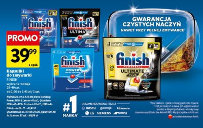Kapsułki do zmywarki FINISH promocja w Intermarche