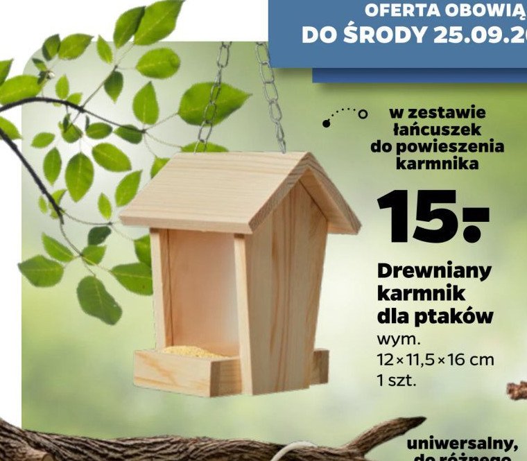 Karmnik dla ptaków drewniany promocja