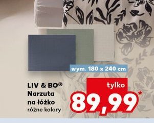 Narzuta na łożko 180 x 240 cm Liv & bo promocja w Kaufland