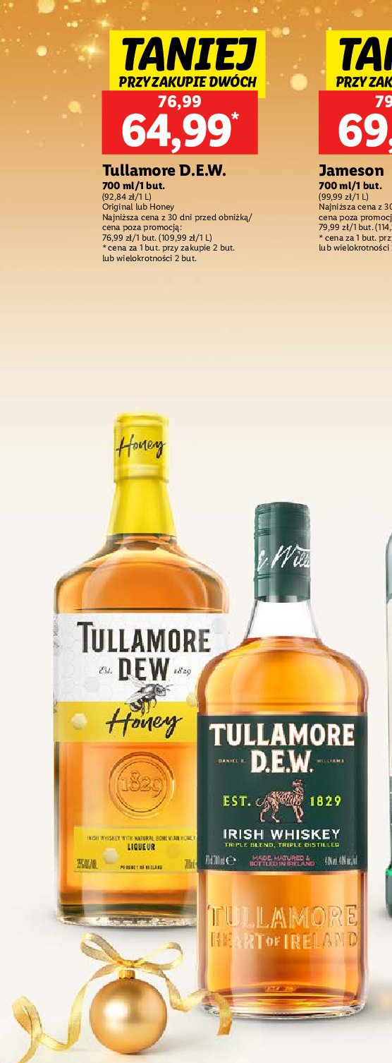 Whisky Tullamore dew honey promocja w Lidl